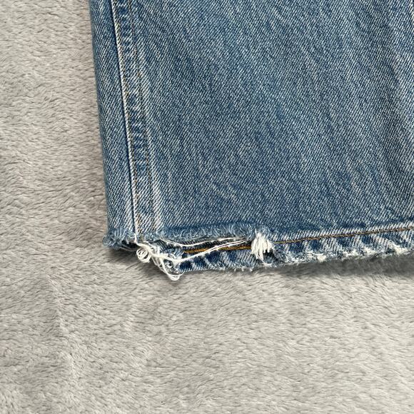 Agolde Jeans Womens 23 Blue 90s Loose Fit Distressed Button Fly Organic Cotton - Picture 8 of 12